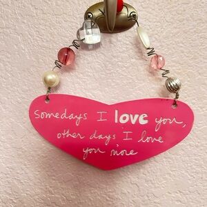 Pink Heart Wall Hanging Decor